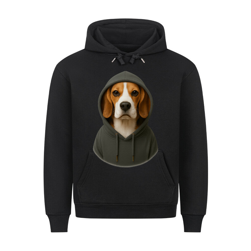 Premium Hoodie "Beagle-Hooded" Schwarz – hunde-shirt.de