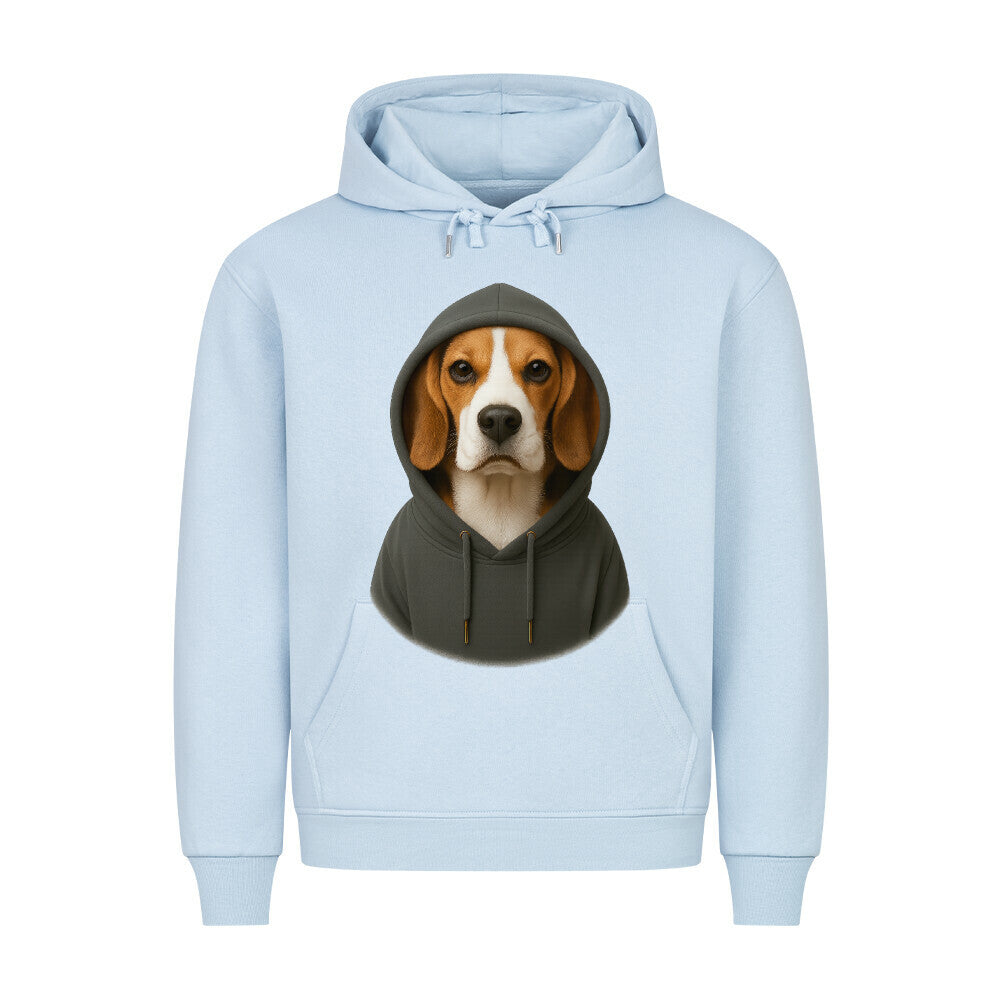 Premium Hoodie "Beagle-Hooded" Babyblau – hunde-shirt.de
