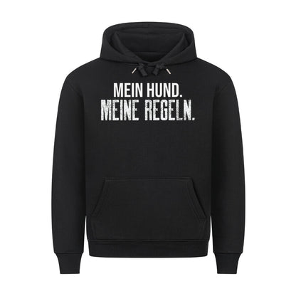 Mein Hund. Meine Regeln. | Statement Hoodie für Hundemenschen Schwarz – hunde-shirt.de