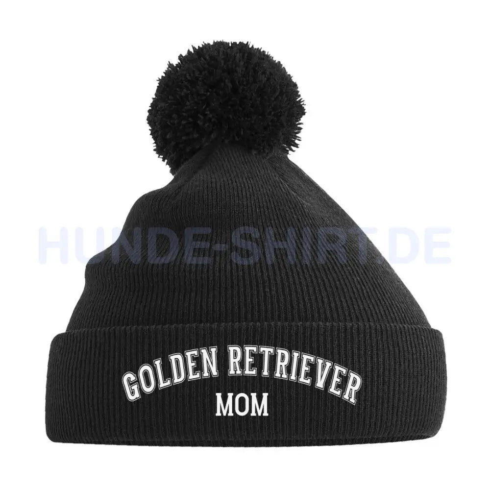 Bommelmütze "Golden Retriever - MOM" Schwarz – hunde-shirt.de