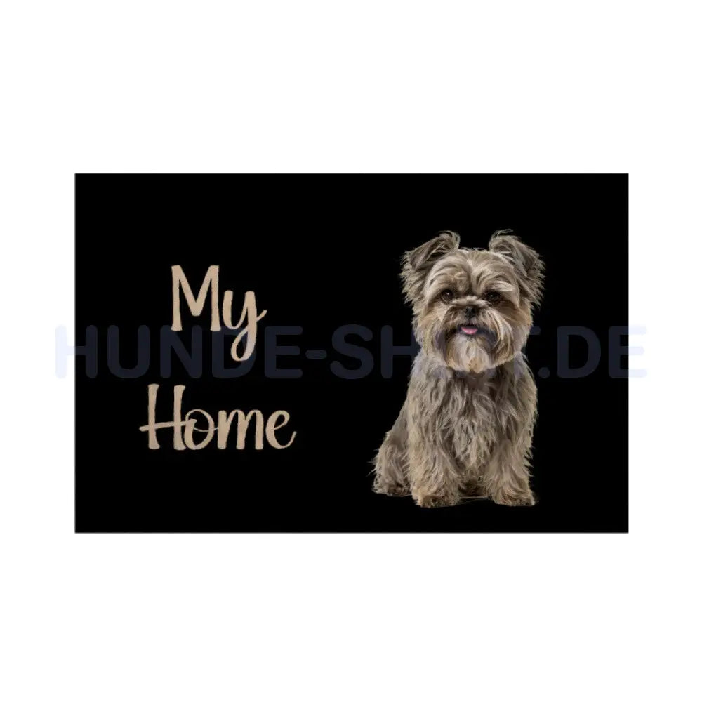 Fußmatte "Affenpinscher - My Home" Weiß – hunde-shirt.de