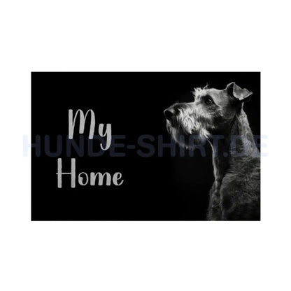 Fußmatte "Airedale Terrier - My Home" Weiß – hunde-shirt.de