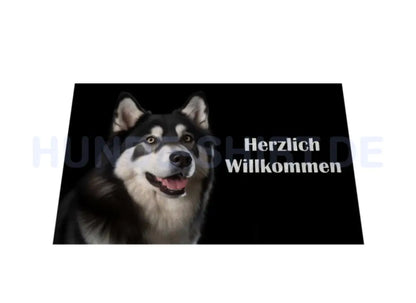 Fußmatte "Alaskan Malamute - Herzlich Willkommen" – hunde-shirt.de