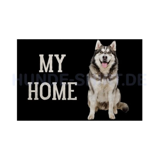 Fußmatte "Alaskan Malamute - My Home" Weiß – hunde-shirt.de