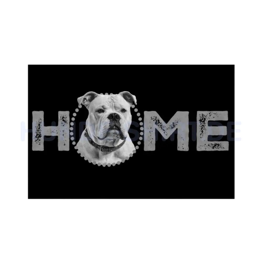 Fußmatte "American Bulldog - HOME-Edition" Weiß – hunde-shirt.de