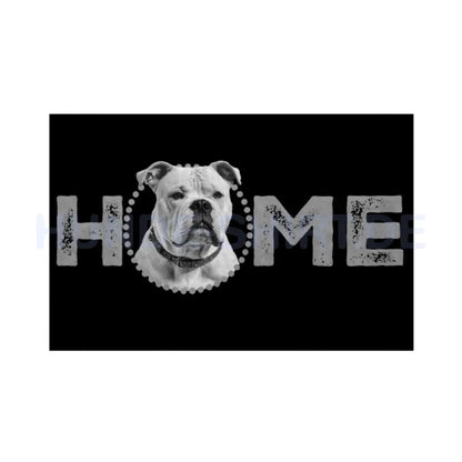 Fußmatte "American Bulldog - HOME-Edition" Weiß – hunde-shirt.de