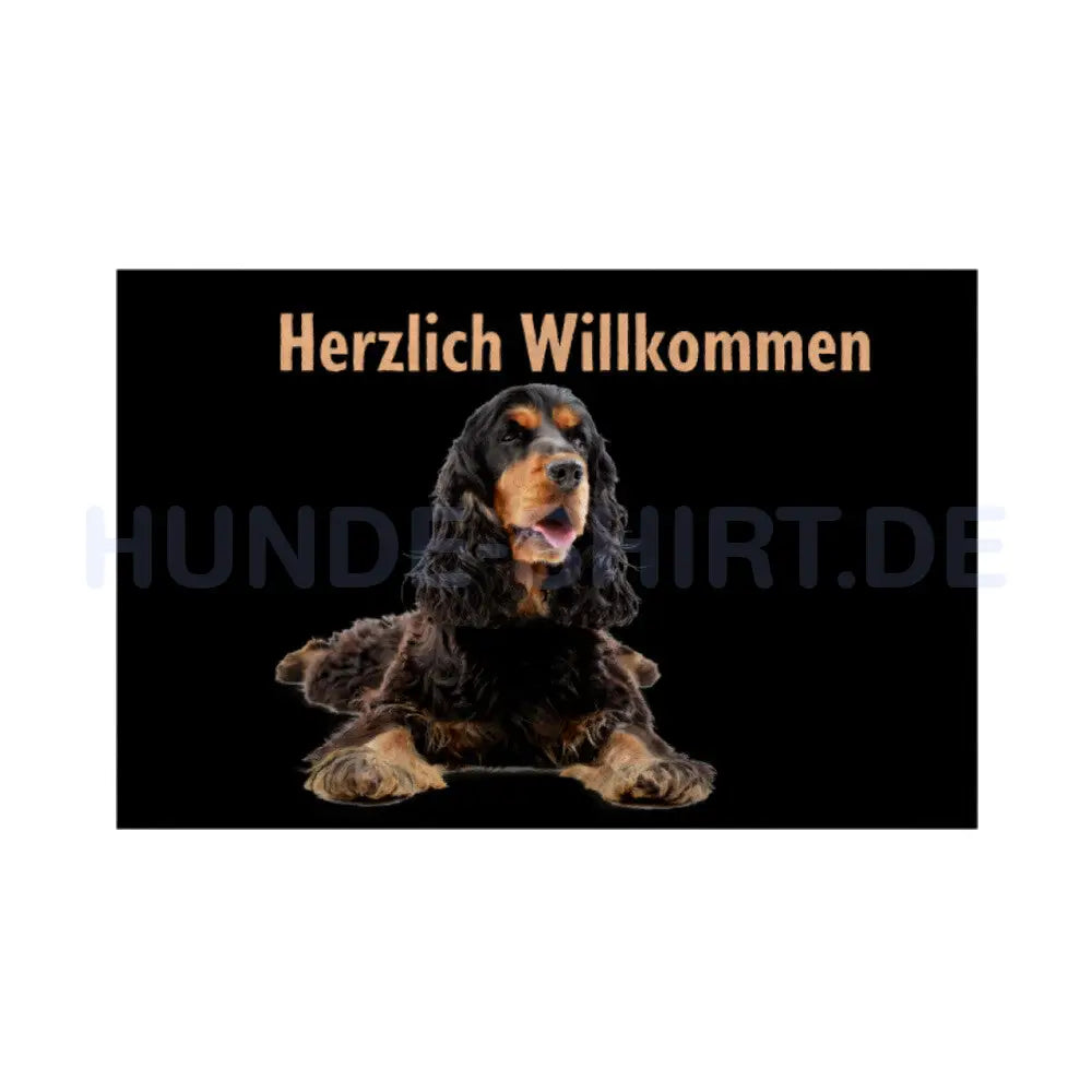 Fußmatte "American Cocker - Herzlich Willkommen 2" Weiß – hunde-shirt.de