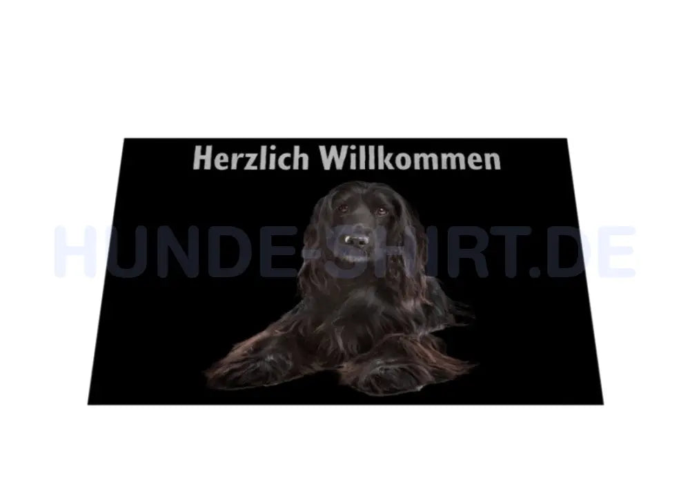 Fußmatte "American Cocker schwarz - Herzlich Willkommen" – hunde-shirt.de