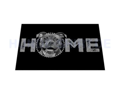 Fußmatte "American Staffordshire Terrier ( black ) - HOME-Edition" – hunde-shirt.de