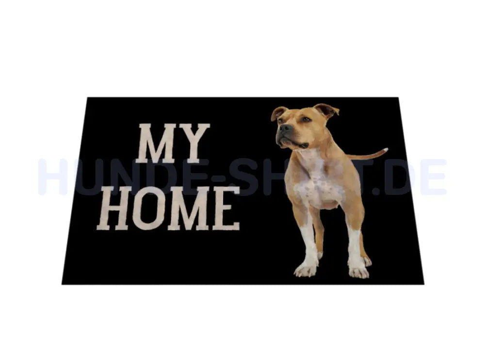 Fußmatte "American Staffordshire Terrier ( hell ) - My Home" – hunde-shirt.de