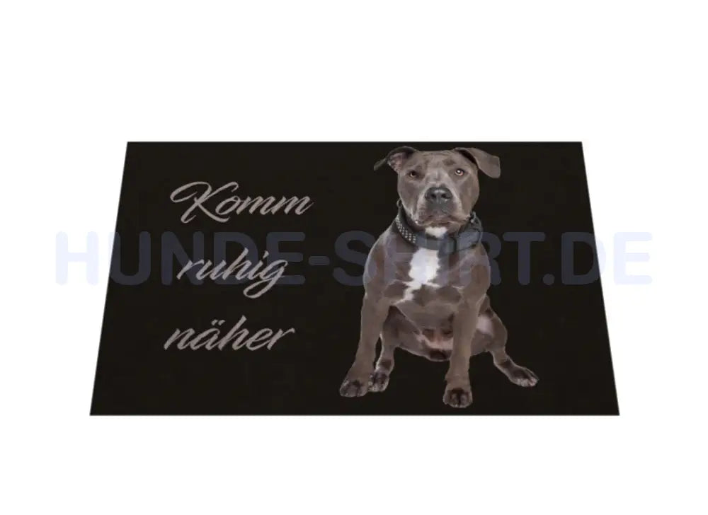 Fußmatte "American Staffordshire Terrier - Komm ruhig näher" – hunde-shirt.de