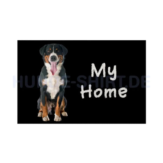 Fußmatte "Appenzeller Sennenhund -My Home" Weiß – hunde-shirt.de