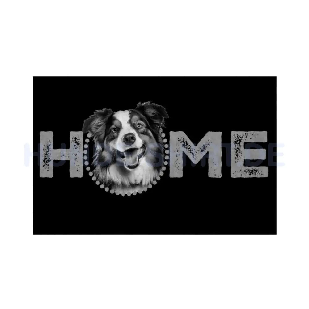 Fußmatte "Australian Shepherd - HOME-Edition 2" Weiß – hunde-shirt.de