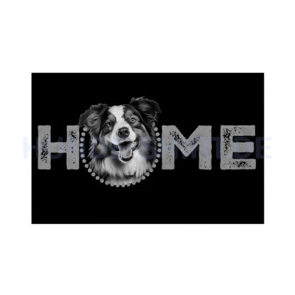 Fußmatte "Australian Shepherd - HOME-Edition 2" Weiß – hunde-shirt.de