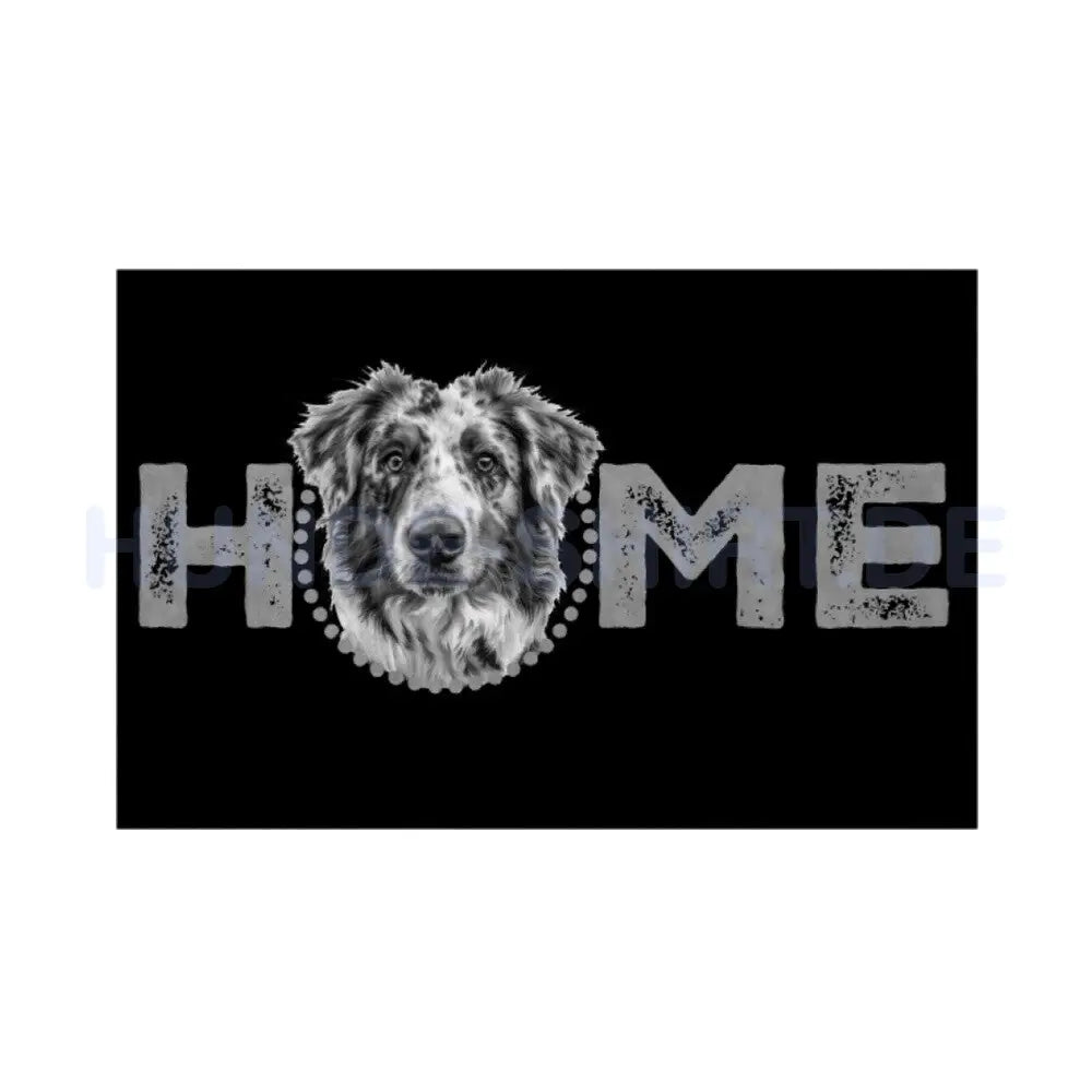 Fußmatte "Australian Shepherd - HOME-Edition" Weiß – hunde-shirt.de