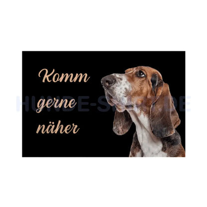 Fußmatte "Basset" Weiß – hunde-shirt.de