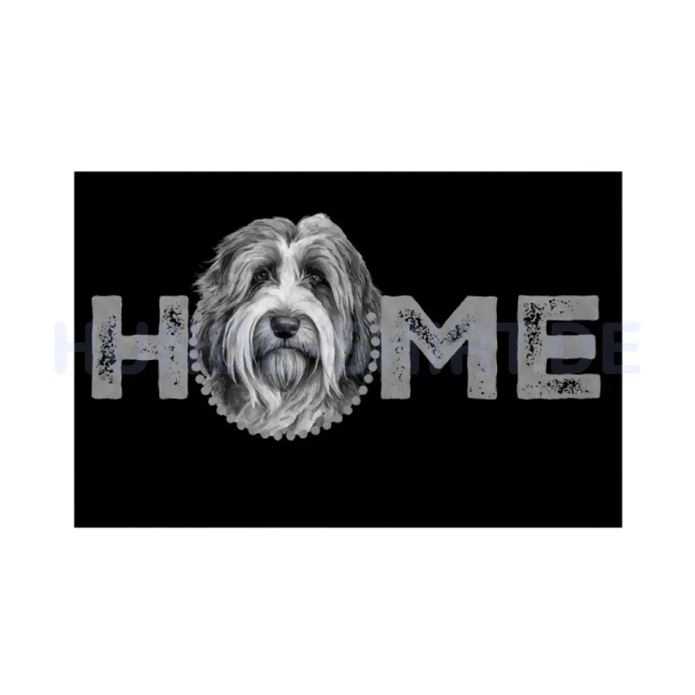 Fußmatte "Bearded Collie - HOME-Edition" Weiß – hunde-shirt.de