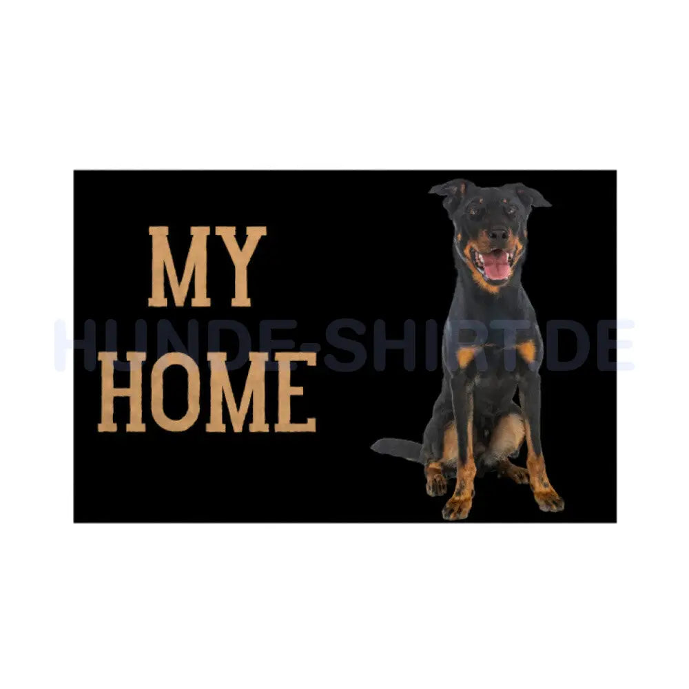 Fußmatte "Beauceron - MY HOME" Weiß – hunde-shirt.de