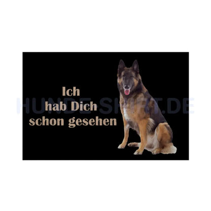 Fußmatte "Belgischer Schäferhund - Ich hab Dich schon gesehen" Weiß – hunde-shirt.de