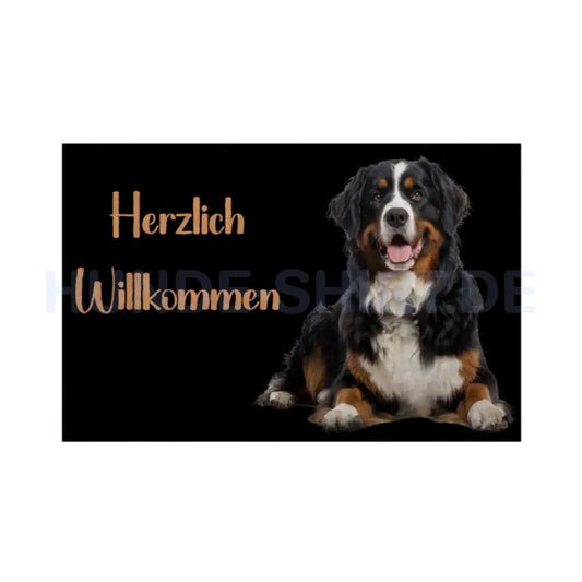 Fußmatte "Berner Sennenhund" Weiß – hunde-shirt.de