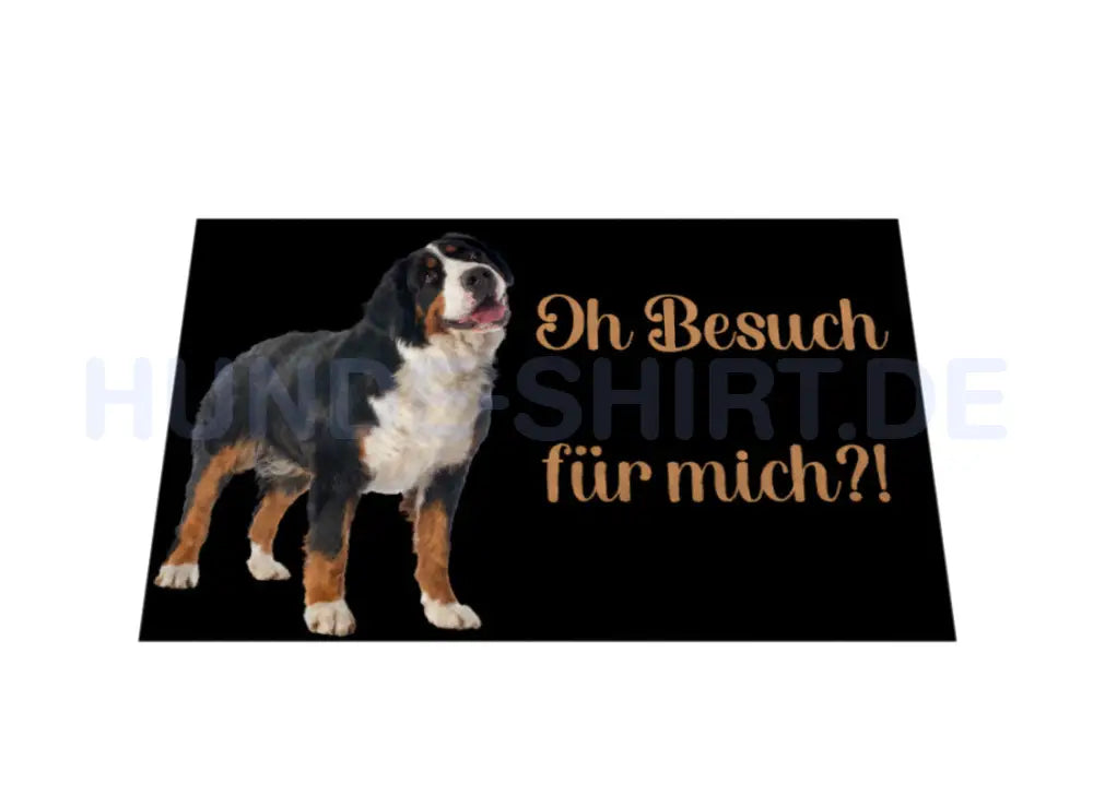 Fußmatte "Berner Sennenhund - Oh Besuch"" – hunde-shirt.de