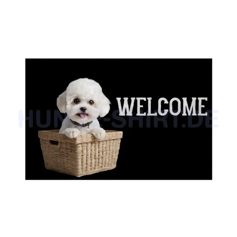 Fußmatte "Bichon Frisé -WELCOME" Weiß – hunde-shirt.de