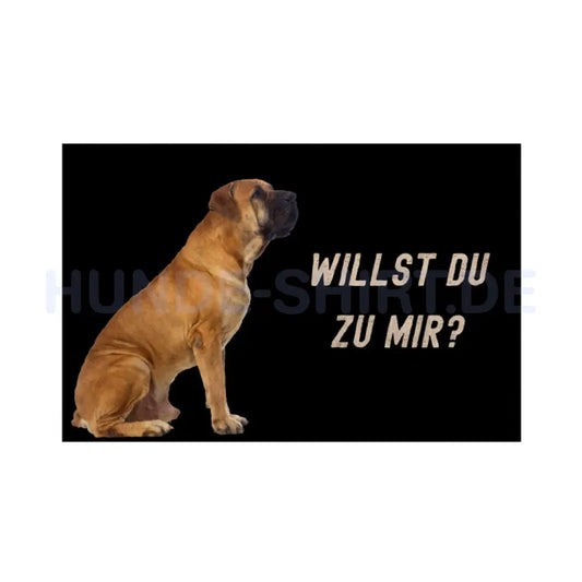 Fußmatte "Boerboel - Willst Du zu mir?" Weiß – hunde-shirt.de