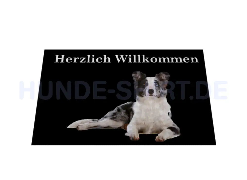 Fußmatte "Border Collie - Herzlich Willkommen" – hunde-shirt.de