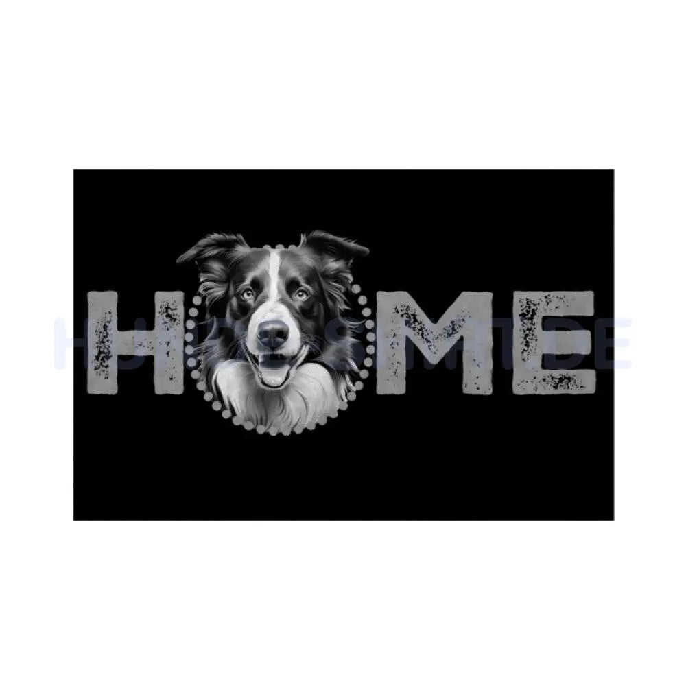 Fußmatte "Border Collie - HOME-Edition" Weiß – hunde-shirt.de