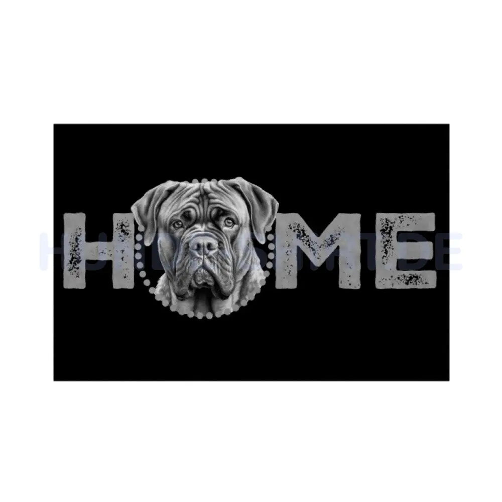 Fußmatte "Bullmastiff - HOME-Edition" Weiß – hunde-shirt.de