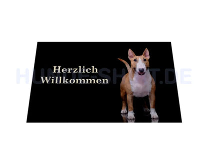 Fußmatte "Bullterrier - Herzlich Willkommen" – hunde-shirt.de