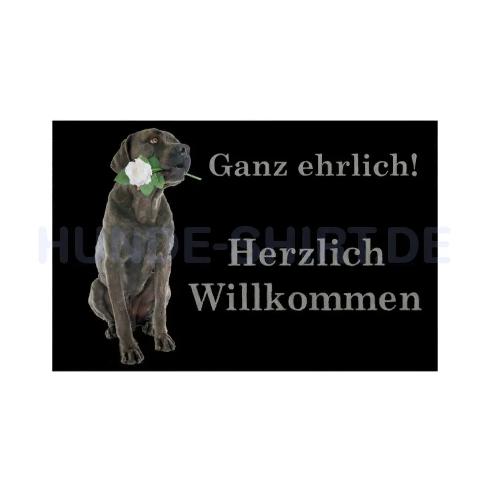 Fußmatte "Cane Corso - Ganz ehrlich!" Weiß – hunde-shirt.de