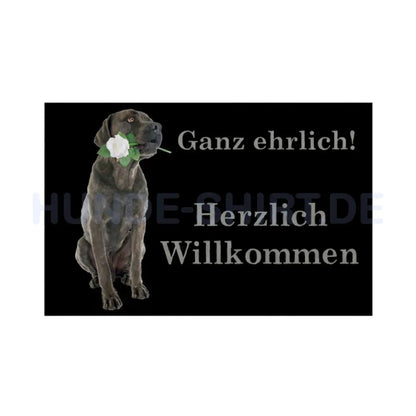 Fußmatte "Cane Corso - Ganz ehrlich!" Weiß – hunde-shirt.de