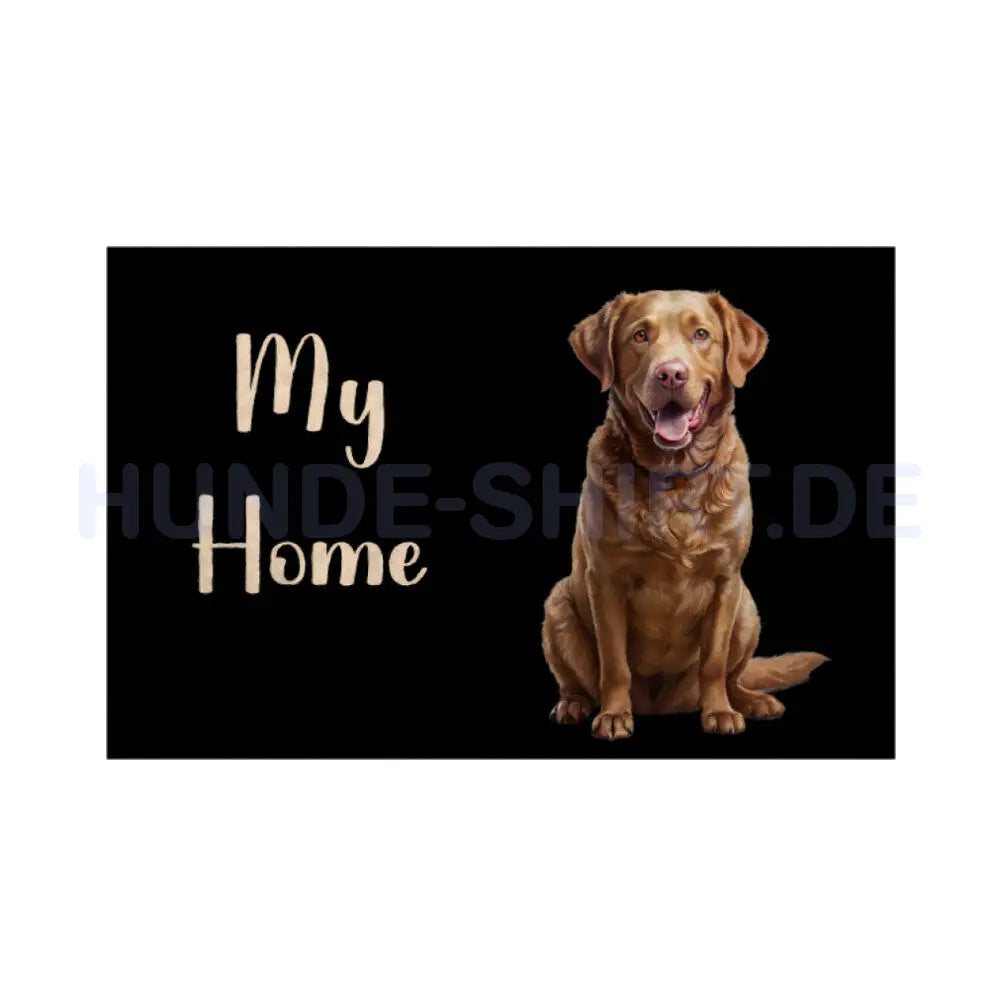 Fußmatte "Chesapeake Bay Retriever - My Home" Weiß – hunde-shirt.de