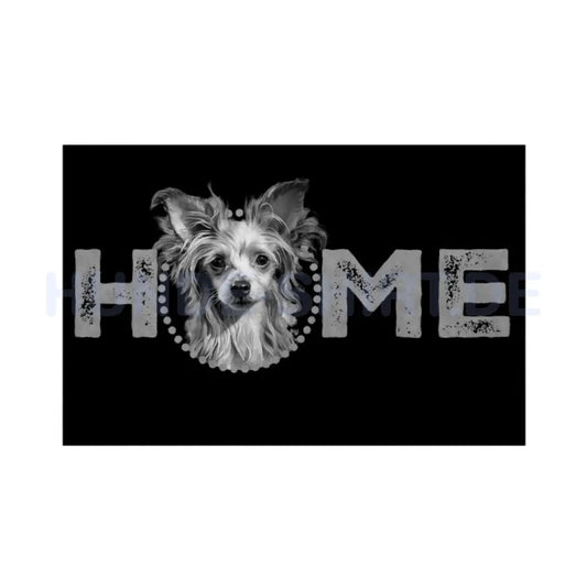 Fußmatte "Chinese Crested Dog - HOME-Edition" Weiß – hunde-shirt.de