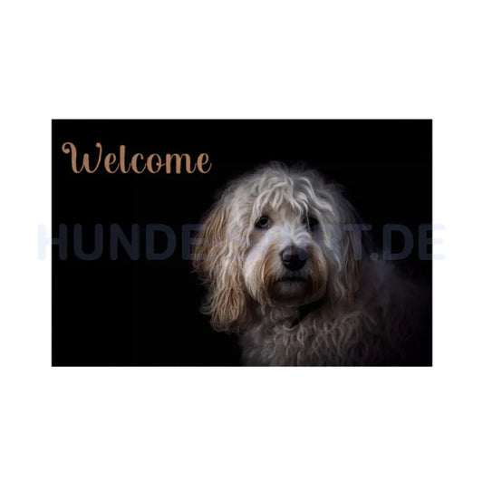 Fußmatte "Cockapoo - Welcome" Weiß – hunde-shirt.de