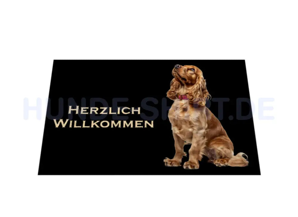 Fußmatte "Cocker Spaniel - Herzlich Willkommen" – hunde-shirt.de