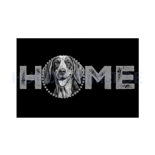 Fußmatte "Coonhound Bluetick - HOME-Edition" Weiß – hunde-shirt.de