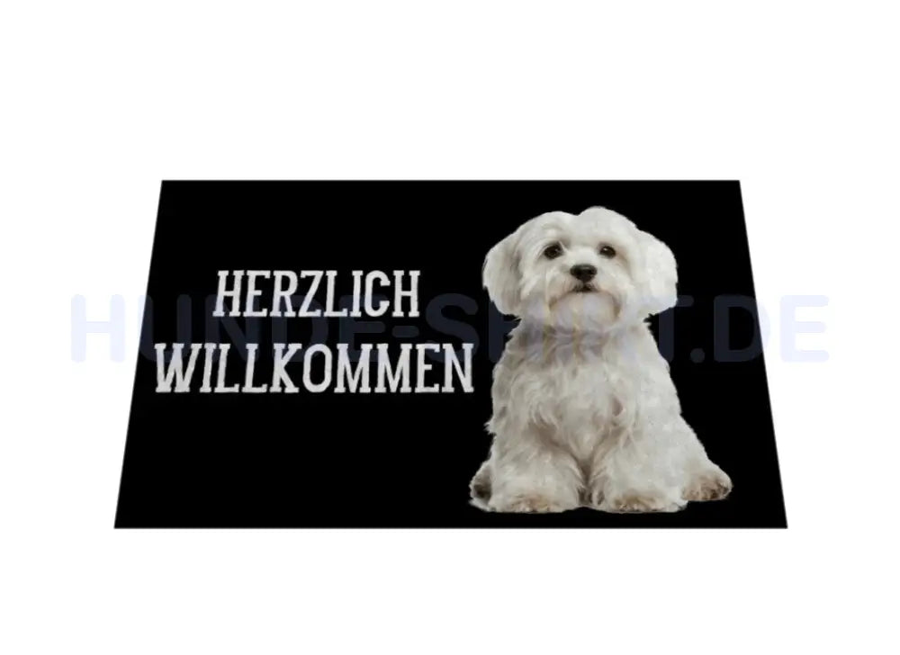 Fußmatte "Coton de Buléar - Herzlich Willkommen" – hunde-shirt.de