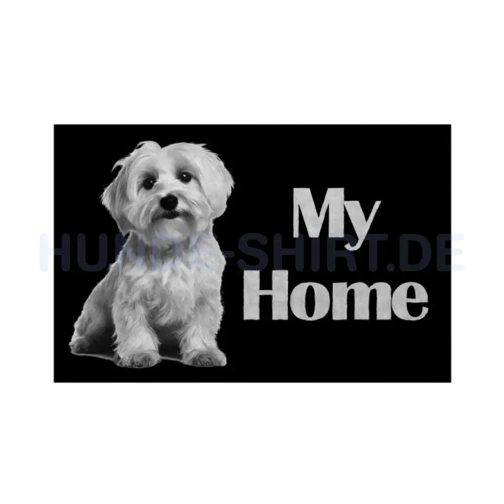 Fußmatte "Coton de Buléar - My Home" Weiß – hunde-shirt.de