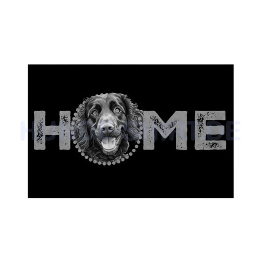 Fußmatte "Curly Coated Retriever - HOME-Edition" Weiß – hunde-shirt.de