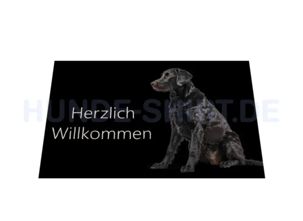 Fußmatte "Curly Coated Retriever sitzend" – hunde-shirt.de