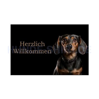 Fußmatte "Dackel" Weiß – hunde-shirt.de