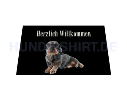 Fußmatte "Dackel Rauhaar - Herzlich Willkommen" – hunde-shirt.de