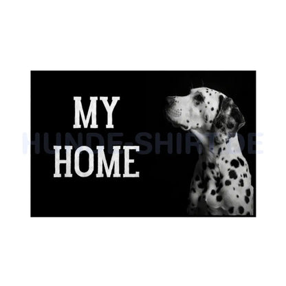 Fußmatte "Dalmatiner - MY HOME" Weiß – hunde-shirt.de