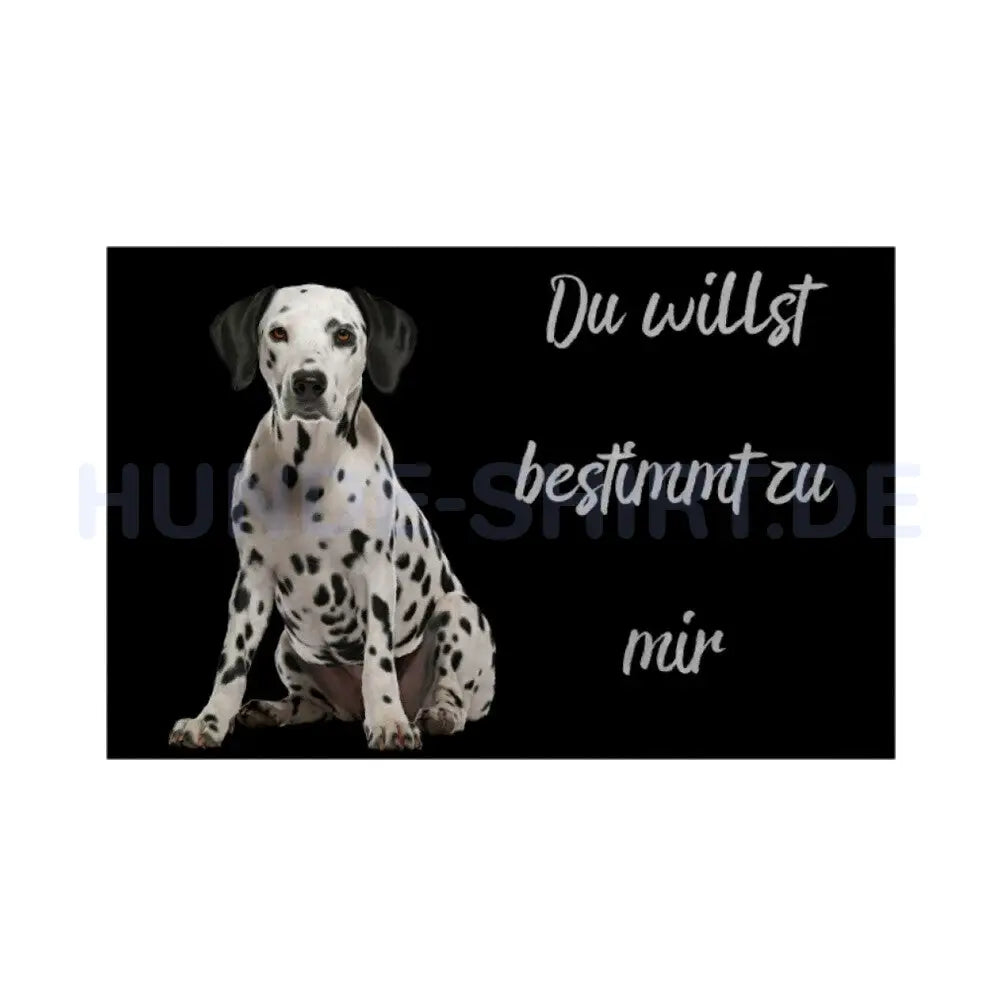 Fußmatte "Dalmatiner - ... zu mir" Weiß – hunde-shirt.de