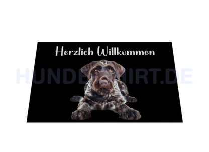 Fußmatte "Deutsch Drahthaar - Herzlich Willkommen" – hunde-shirt.de