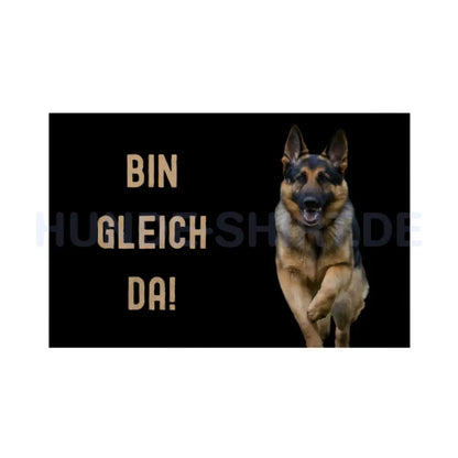 Fußmatte "Deutscher Schäferhund - Bin gleich da!" Weiß – hunde-shirt.de