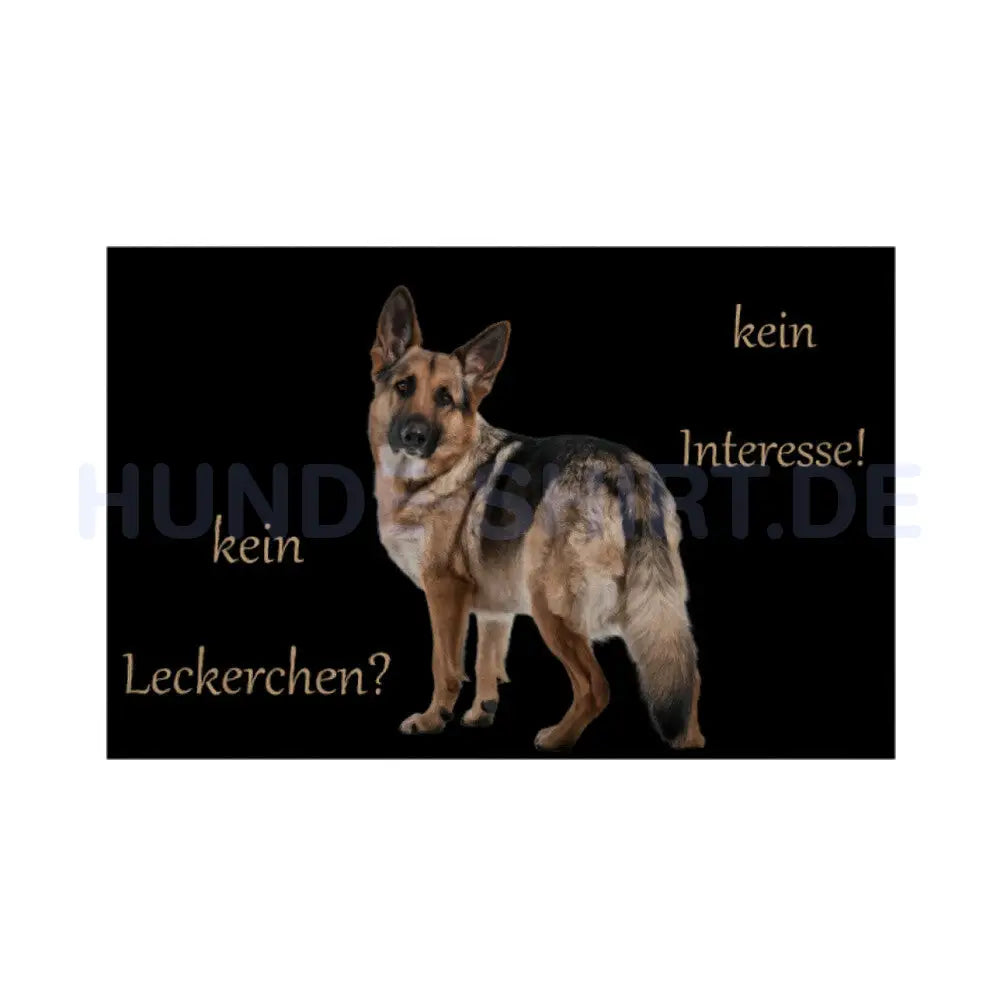 Fußmatte "Deutscher Schäferhund - Leckerchen" Weiß – hunde-shirt.de