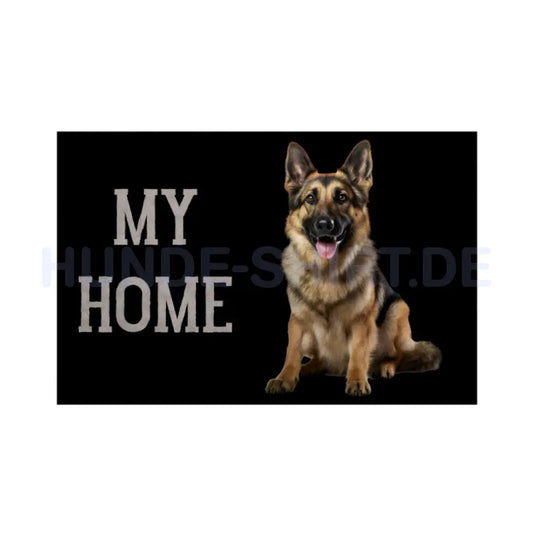 Fußmatte "Deutscher Schäferhund - My Home" Weiß – hunde-shirt.de